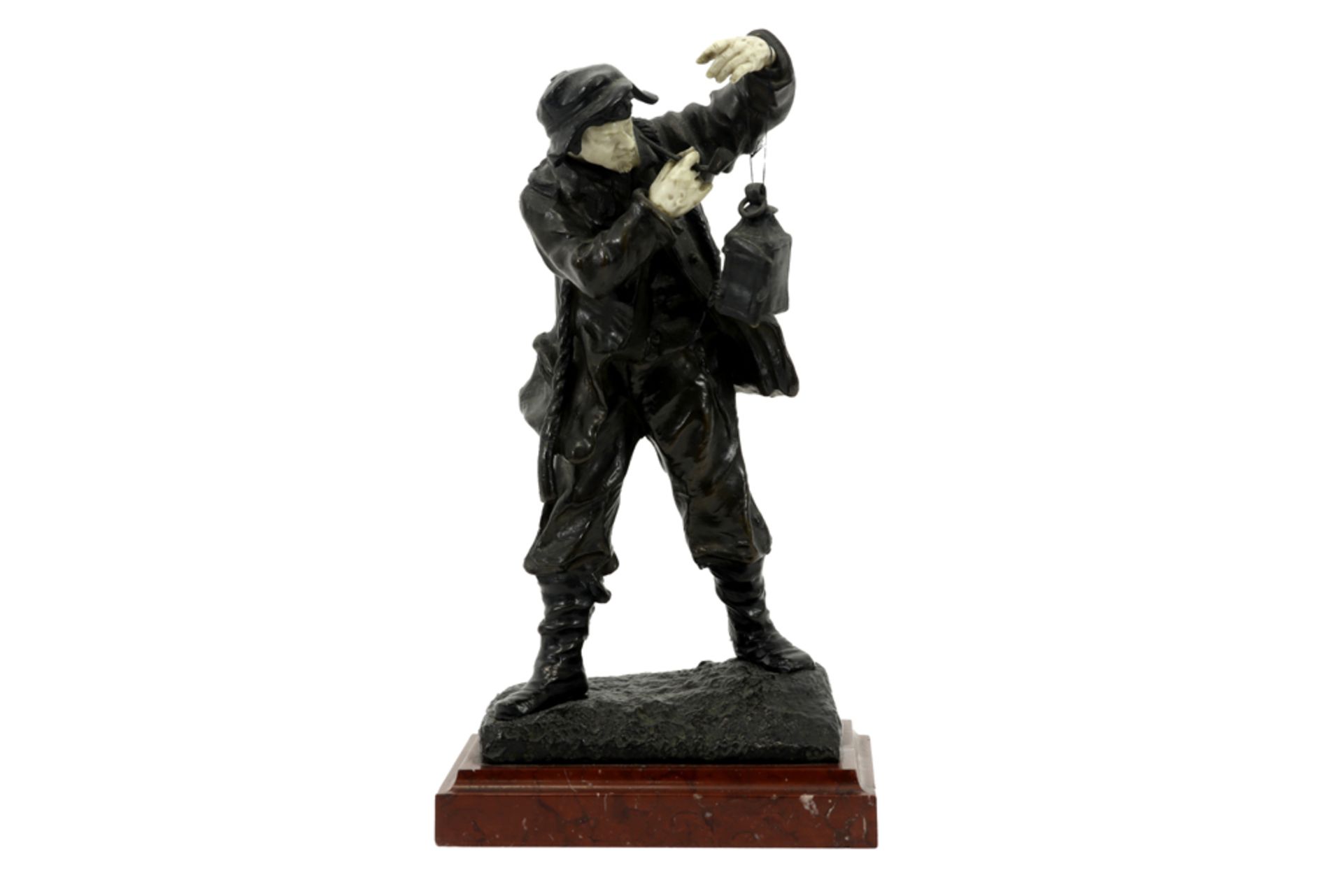 early 20th Cent. chryselephantine sculpture in bronze - signed Victor Rousseau||ROUSSEAU VICTOR (