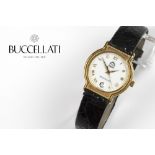 completely original Mario Buccellati marked quartz "Dal 1919" ladies' wristwatch (with date) in