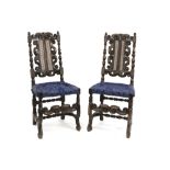 pair of 16th/17th Cent. English renaissance style chairs||Paar zestiende zeventiende eeuwse