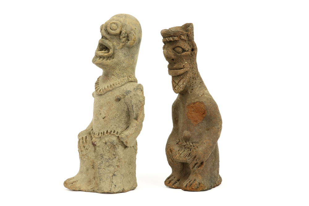 two antique earthenware figures from the "Koma" in Ghana, maybe dating from the 13th till 16th - Image 2 of 5