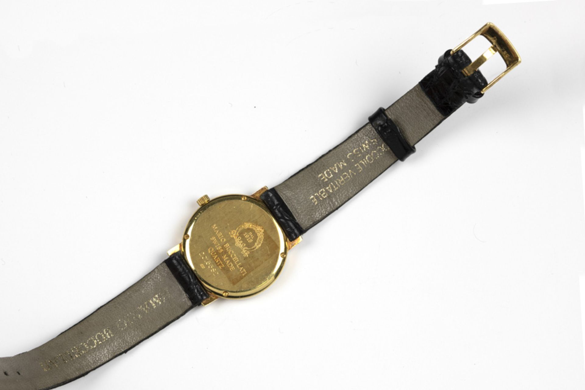 completely original Mario Buccellati marked quartz "Dal 1919" ladies' wristwatch (with date) in - Bild 2 aus 2