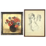 20th Cent. Belgian drawing and oil on panel signed Raf De Buck||DE BUCK RAPHAËL (1902 - 1986) lot (