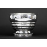 quite big early Art Deco-bowl in marked and August Thomson signed silver, dated 1923||THOMSON AUGUST