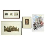 4 prints by different artists||Lot (4 stuks) grafiek