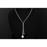 very elegant necklace in white gold (18 carat) with ca 1,50 carat of high quality brilliant cut