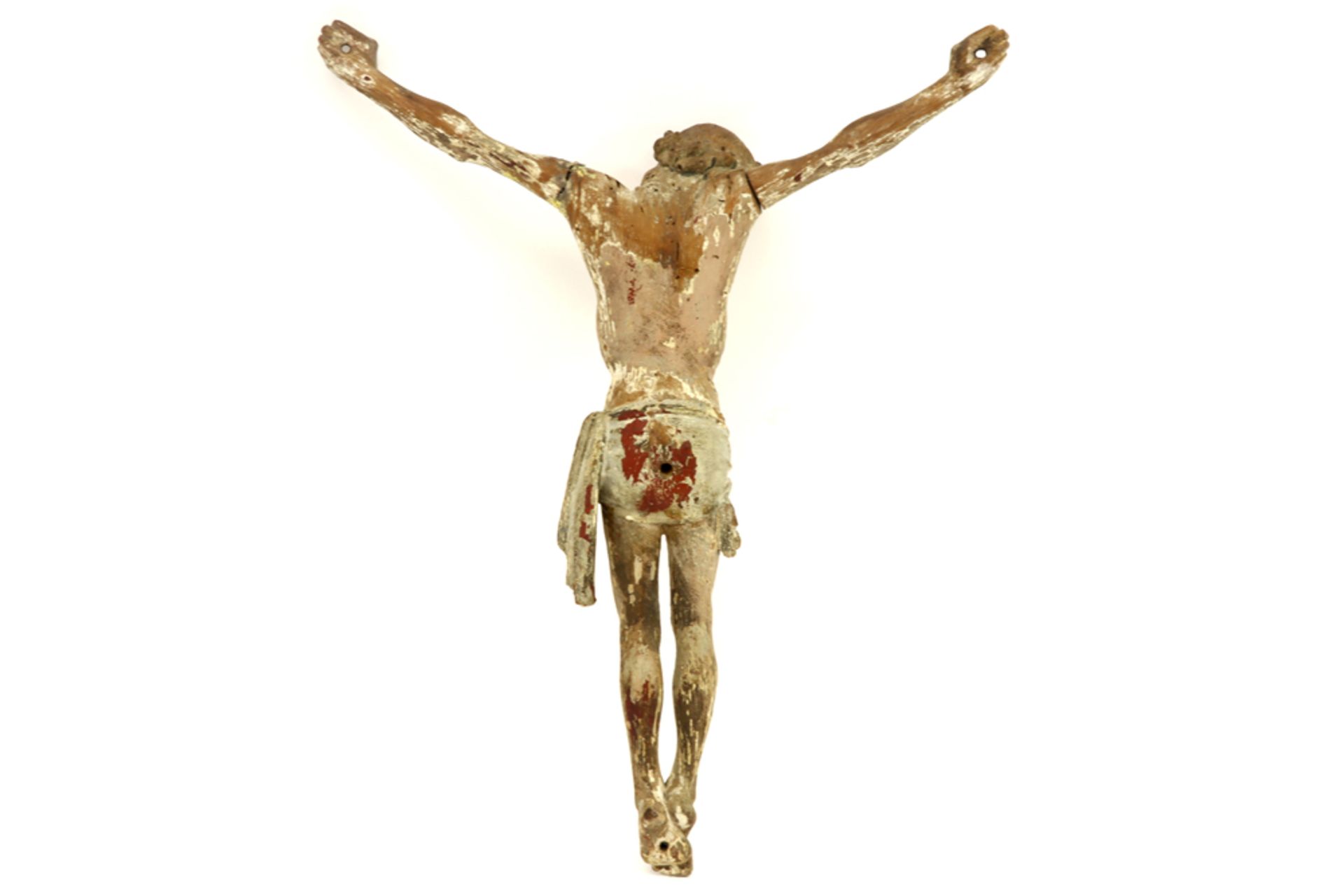 early 16th Cent. Flemish or German "Christ" sculpture in polychromed linden wood||VLAANDEREN of - Image 2 of 2