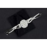 bracelet in white gold (18 carat) with ca 1,70 carat of high quality princess' and brilliant cut