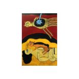 Corneille signed lithograph printed in colors titled "The sand Queen" - dated (19)99||CORNEILLE (