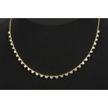 necklace in yellow gold (18 carat) with more than 1,40 carat of very high quality brilliant cut