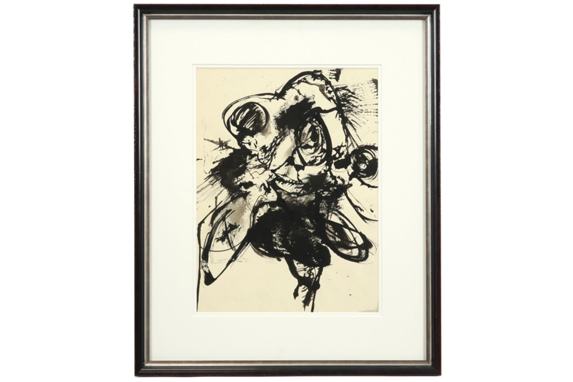 mid 20th Cent. Belgian ink drawing - signed Englebert Van Anderlecht, dated 1957 and numbered 298 on - Image 2 of 4