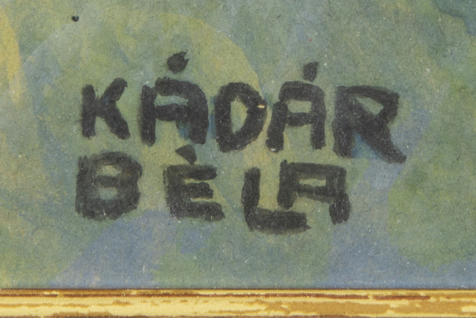 Bela Kadar signed gouache - attributed to ||BELA KADAR (1877 - 1956) goauche met een vrij - Image 2 of 3