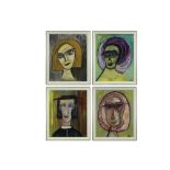 series of four 20th Cent. Belgian oil on panel - signed Lucie Brunin||BRUNIN LUCIE (20° EEUW) (BE)