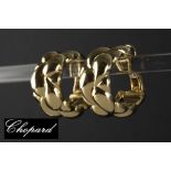 pair of Chopard signed earrings in yellow gold (18 carat) - with their original box||CHOPARD paar