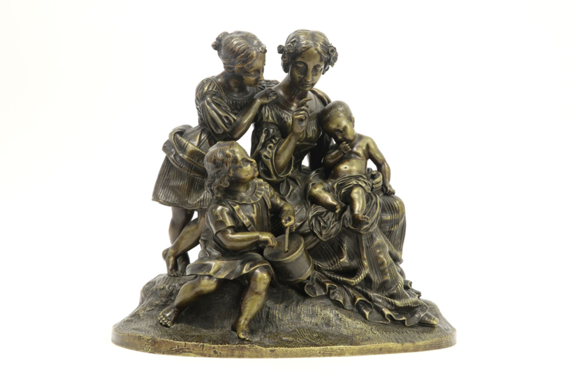 19th Cent. French sculpture in bronze - signed Théodore Coinchon||COINCHON THÉODORE (1814 - 1881) - Image 3 of 4