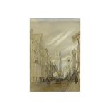 John Burgess signed aquarelle with a view of Bruges||BURGESS JOHN (1814 - 1874) (UK) aquarel : "