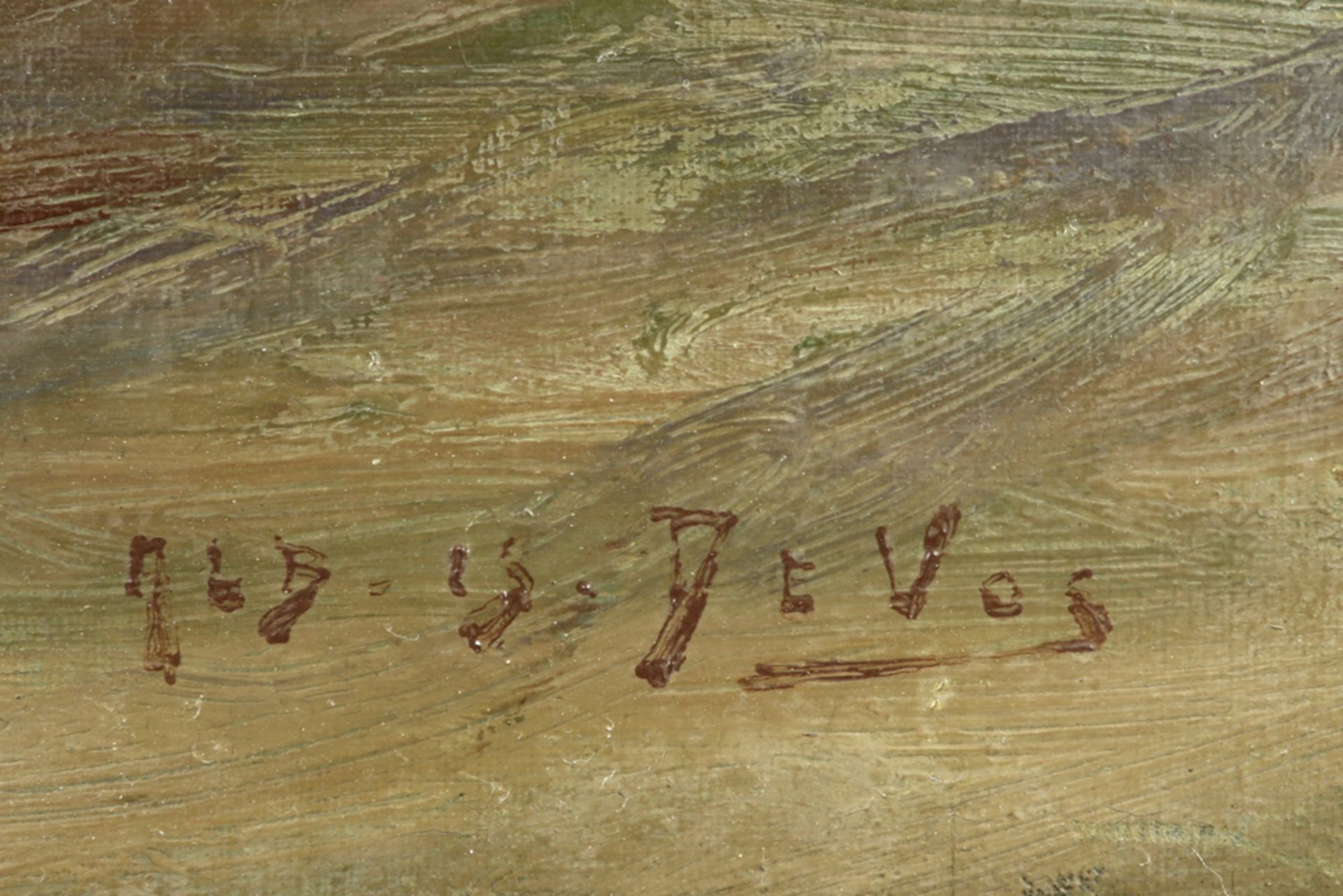 20th Cent. Belgian oil on canvas - signed Albert Isidore Devos||DEVOS ALBERT ISIDORE (1868 - 1950) - Bild 2 aus 4