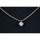 nice ca 1,70 carat high quality brilliant cut diamond set in yellow gold (18 carat) on a chain in