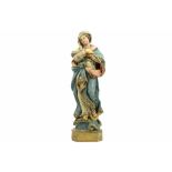 17th/18th Cent. European sculpture in wood with original polychromy and with the attractive