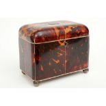 antique tea box in tortoiseshell