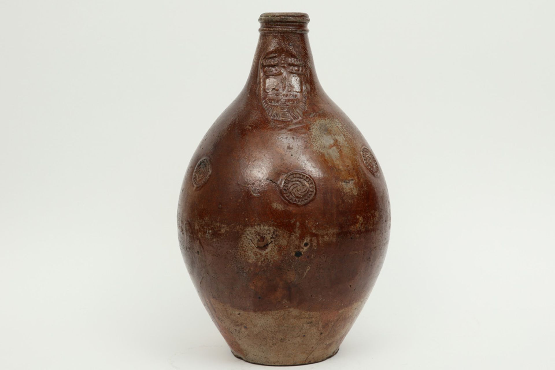 17th Cent. German pitcher, a Barthmann jar, in earthenware - Image 2 of 7