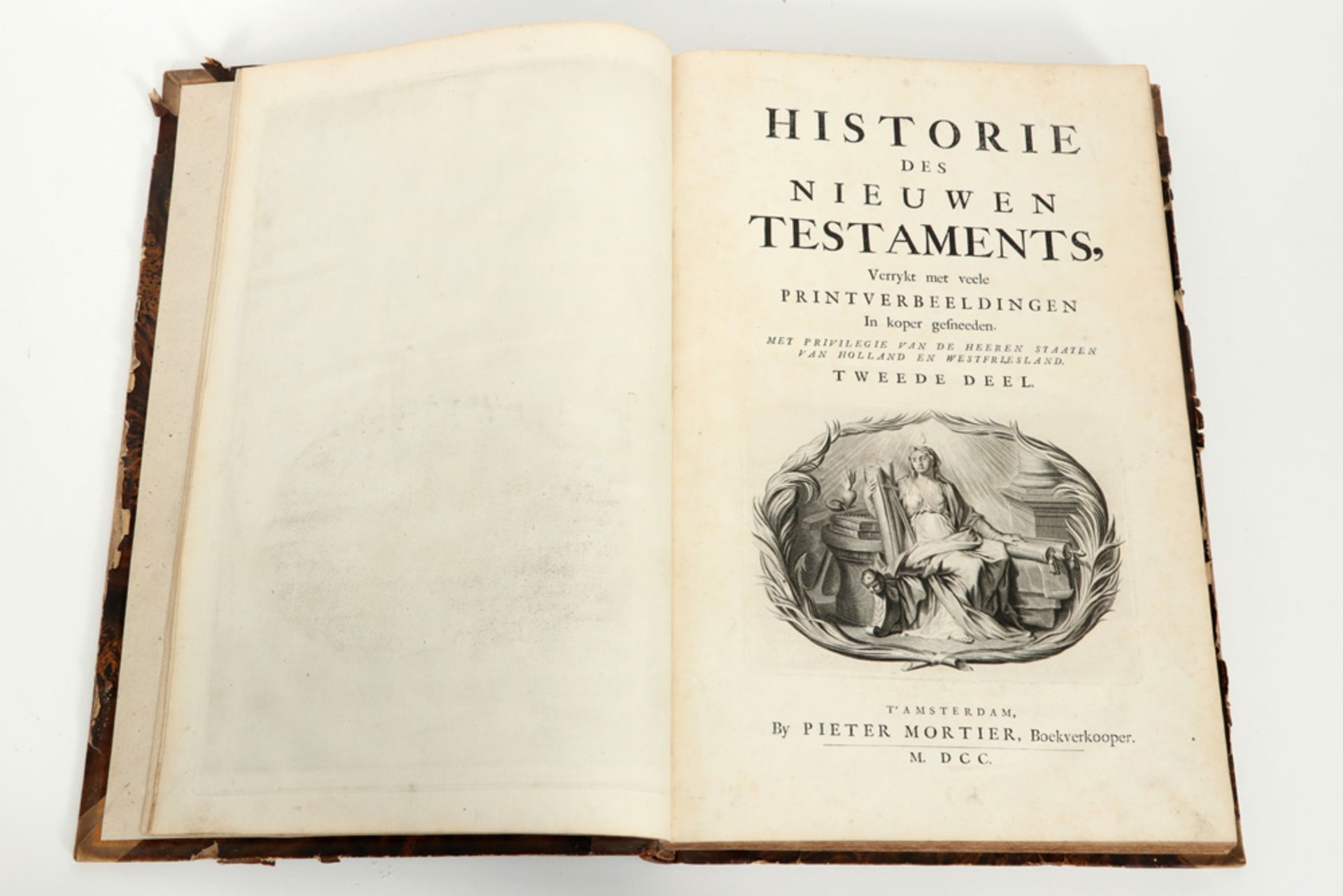 two-part Dutch print bible - the so-called "Mortier" bible - published in 1700 by Pieter Mortier in  - Image 6 of 6