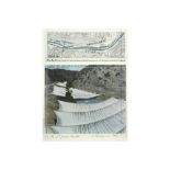 Christo & Jeanne Claude signed "Over the river" print in colors dedicated to Céline and Tom