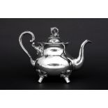 antique tea pot in "13" marked silver and with the Belgian importmark from 1831 till 1868