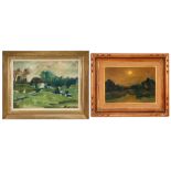 two 20th Cent. Belgian oil on panel - signed Achille Lammens