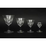 sixties' German Peil & Putzler" set of 44 glasses in crystal-glass - marked A. Peill
