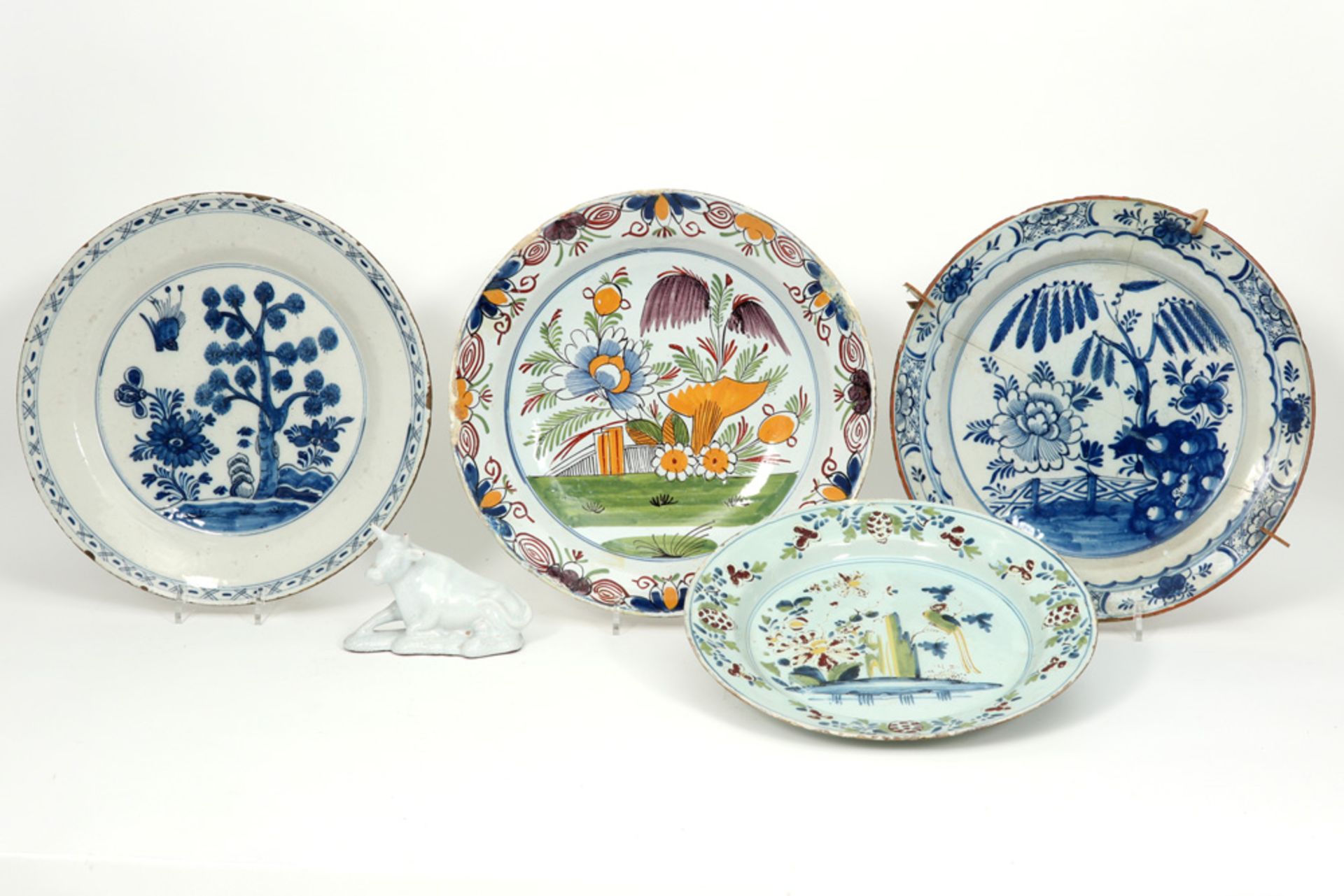 several antique pieces in ceramic from Delft