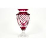 Belgian vase in numbered crystal VSL - signed