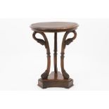 neoclassical occasional table in mahogany