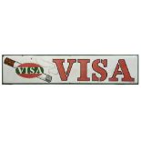 vintage "Visa" publicity board in lacquered metal