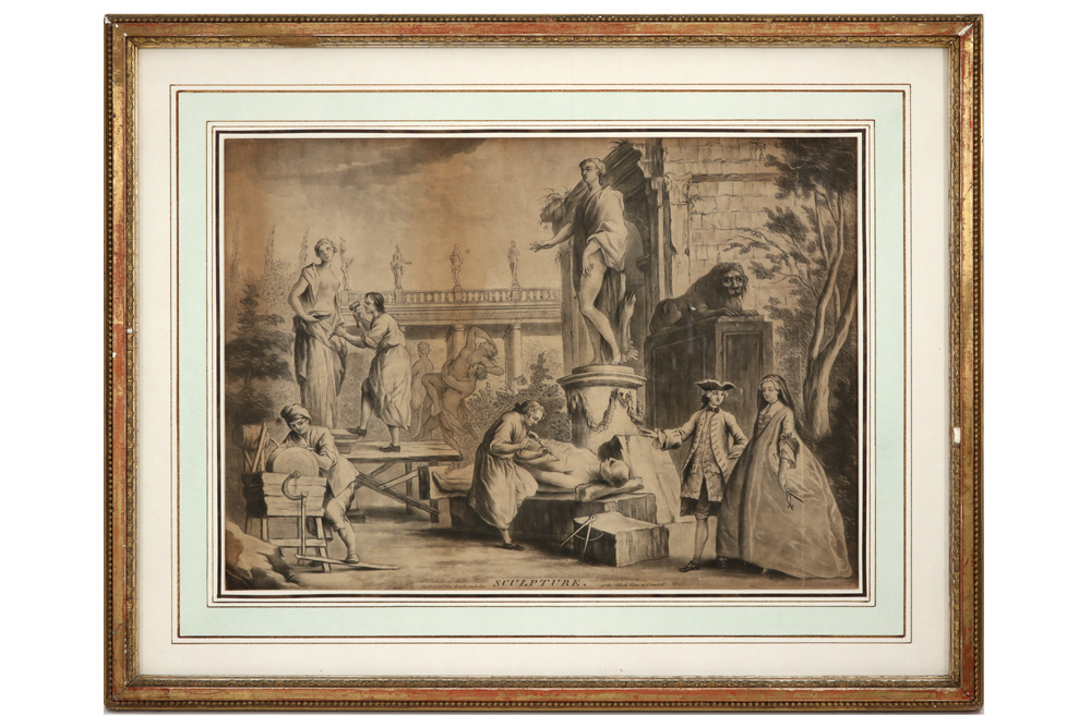 three antique prints with allegoric themes - Image 4 of 4