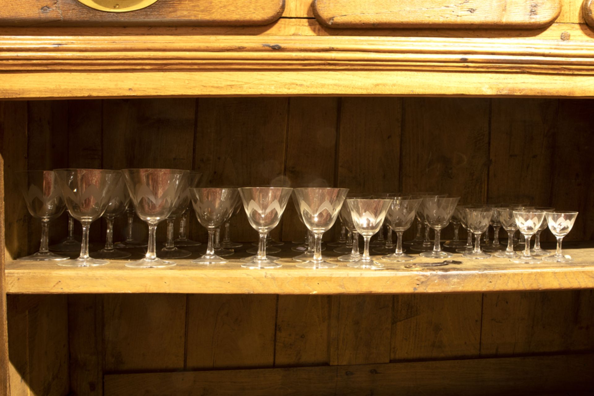 sixties' German Peil & Putzler" set of 44 glasses in crystal-glass - marked A. Peill - Image 3 of 3