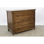 antique neoclassical fruitwood chest of drawers