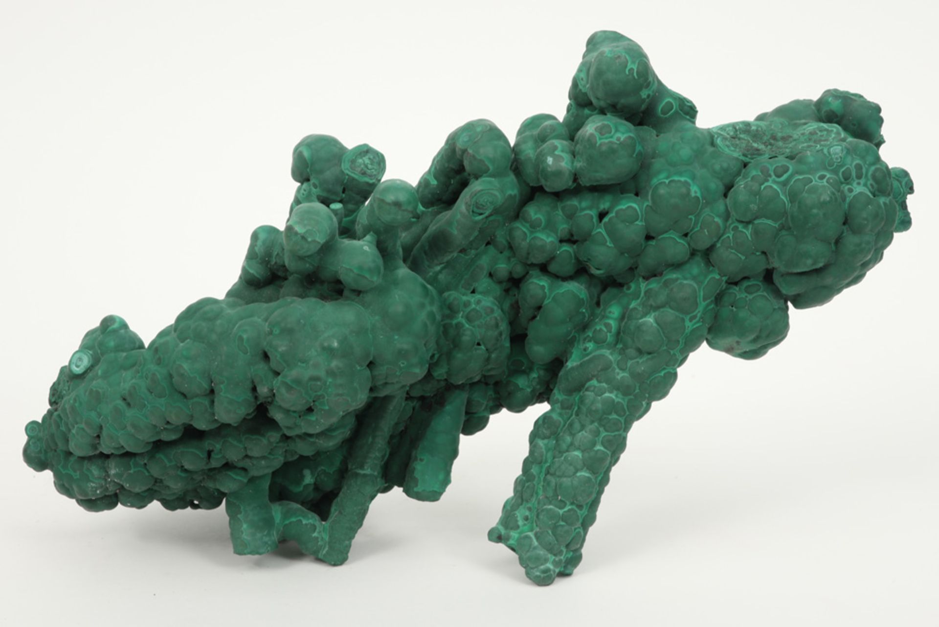 malachite stalactite with a quite special shape
