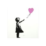 numbered Banksy print "Balloon Girl" - with embossed stamp