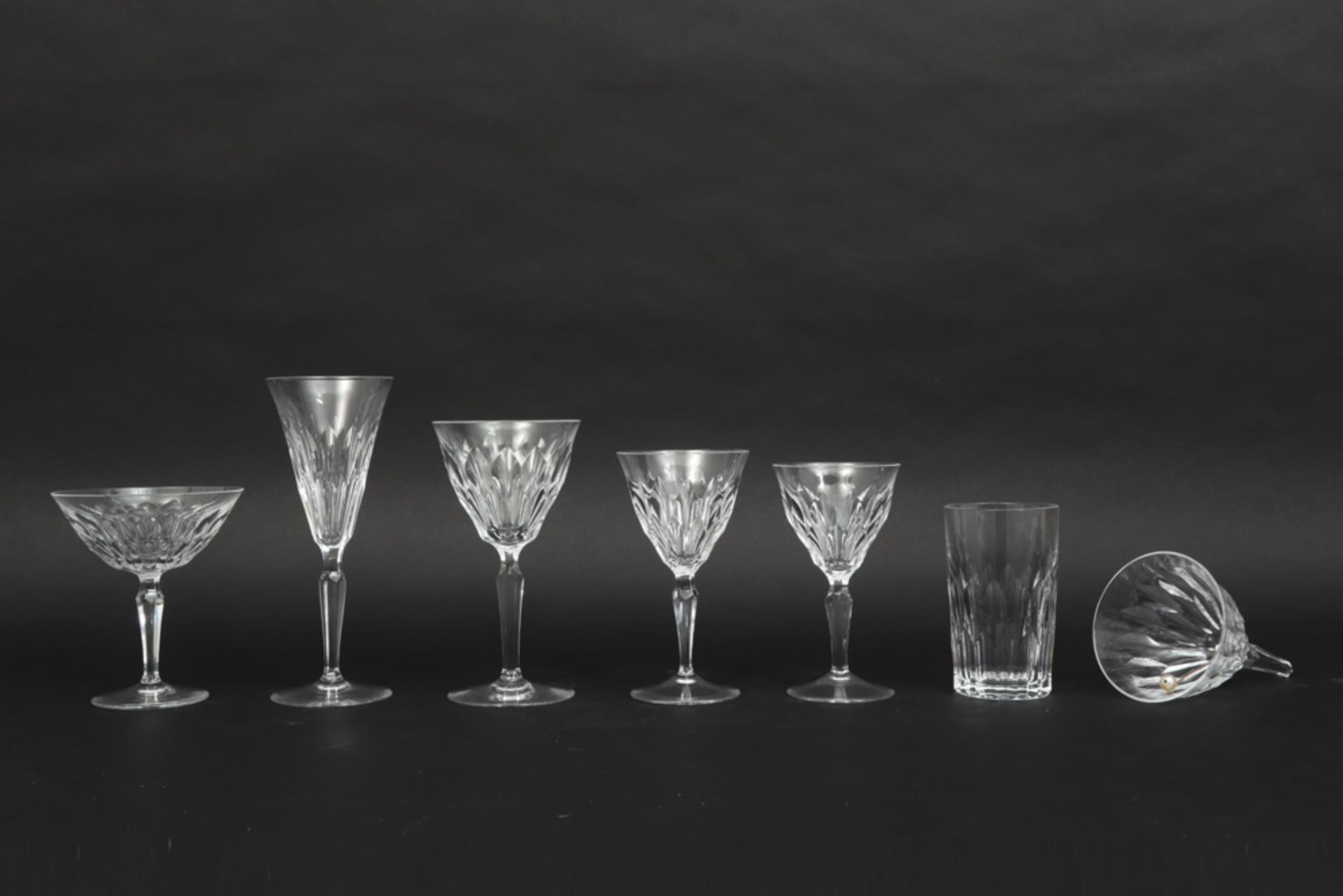 set of 74 glasses in marked clear crystal-glass - Image 2 of 4