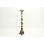quite big antique candlestick in polychromed wood