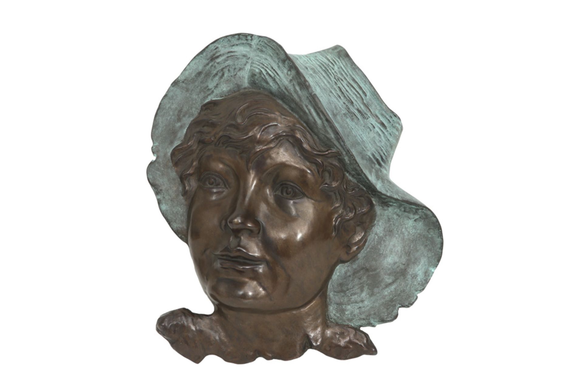 20th Cent. bronze wallsculpture