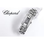 completely original quartz Chopard marked "La Strada" ladies' wristwatch in white gold (18 carat) wi