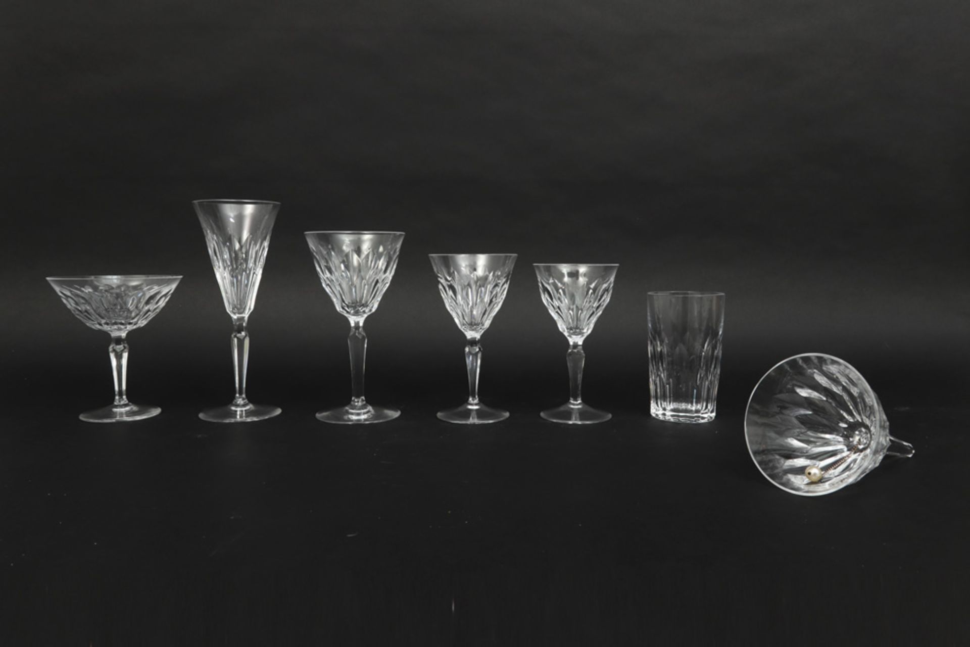 set of 74 glasses in marked clear crystal-glass - Image 3 of 4