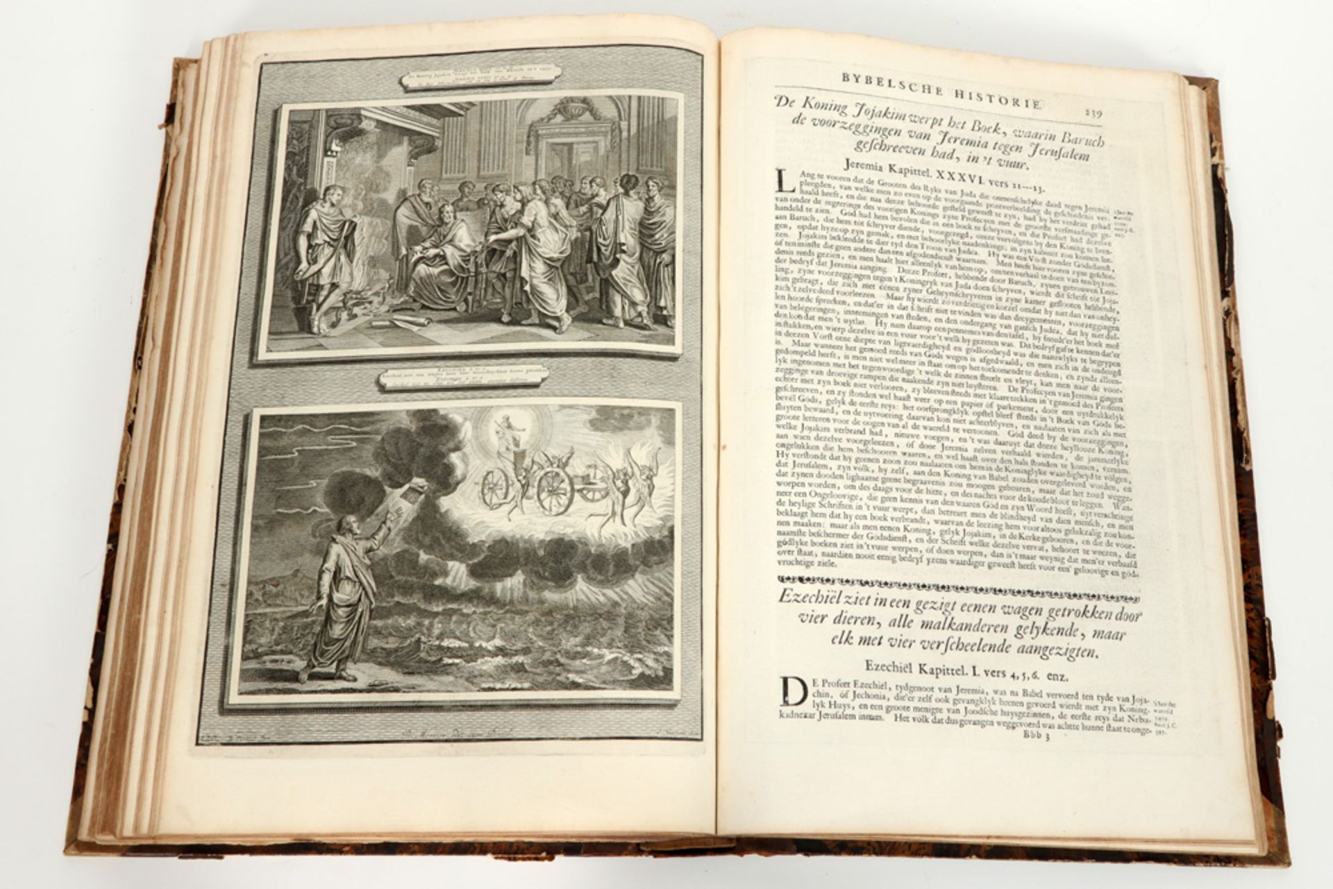 two-part Dutch print bible - the so-called "Mortier" bible - published in 1700 by Pieter Mortier in  - Image 4 of 6