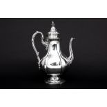 antique Belgian coffee pot in marked silver to be dated between 1831 and 1868