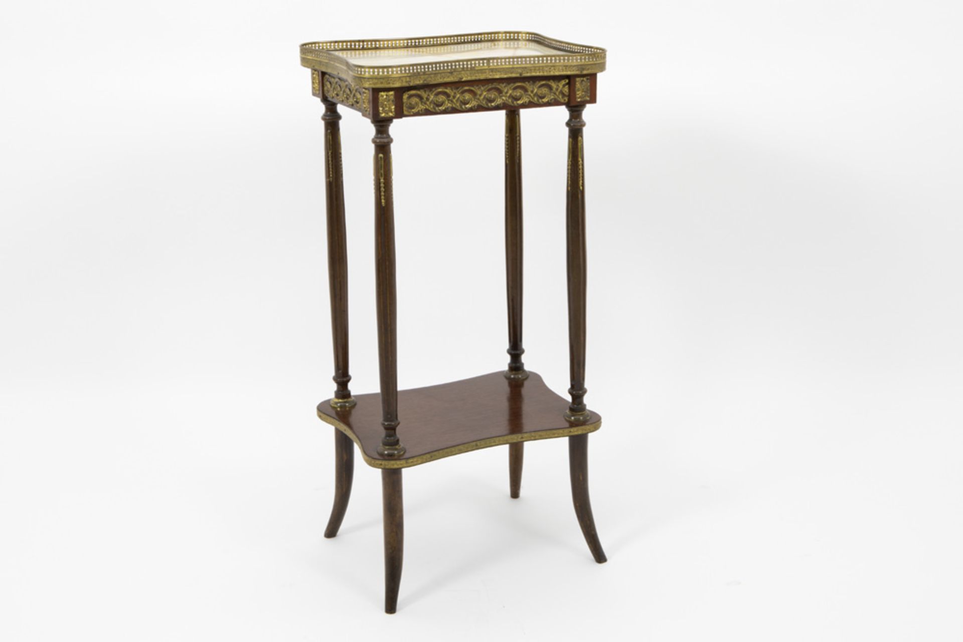 neoclassical occasional table with gilded mountings and onyx top