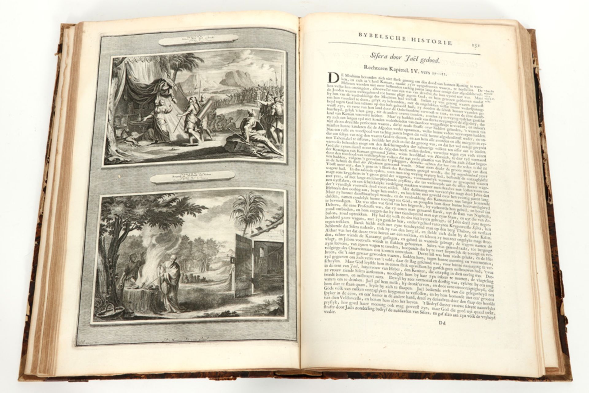 two-part Dutch print bible - the so-called "Mortier" bible - published in 1700 by Pieter Mortier in  - Image 3 of 6