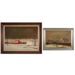 two 20th Cent. Belgian oil on panel - signed Roger De Mulder