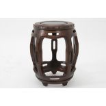 Chinese garden stool in fruitwood