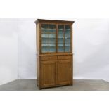 antique Flemish display cabinet in fruitwood